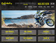 Tablet Screenshot of cycleworksreddeer.com